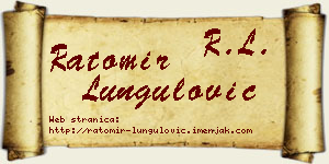 Ratomir Lungulović vizit kartica